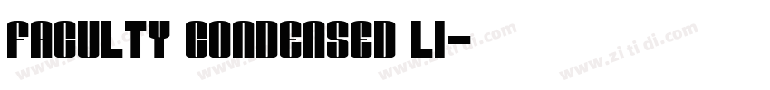 Faculty Condensed Li字体转换